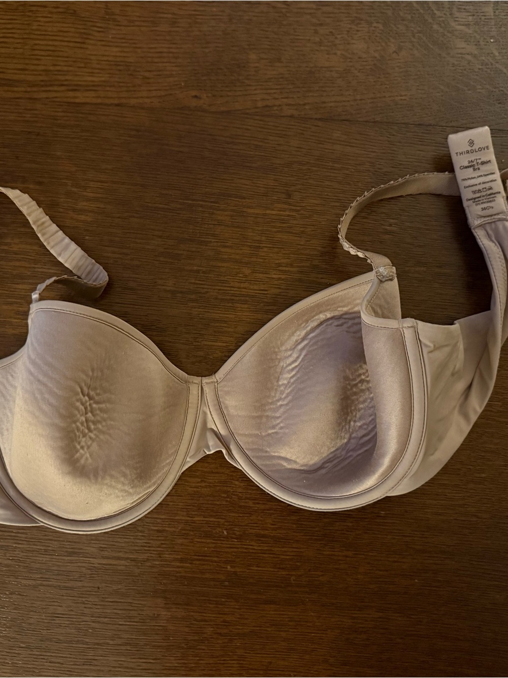 ThirdLove Satin Underwire Bra in Light Nude